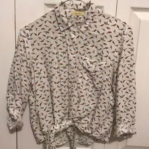 PETERPAN COLLAR bird shirt